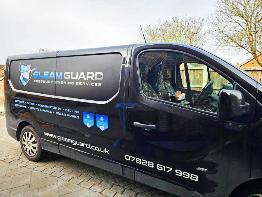 Van for pressure washing