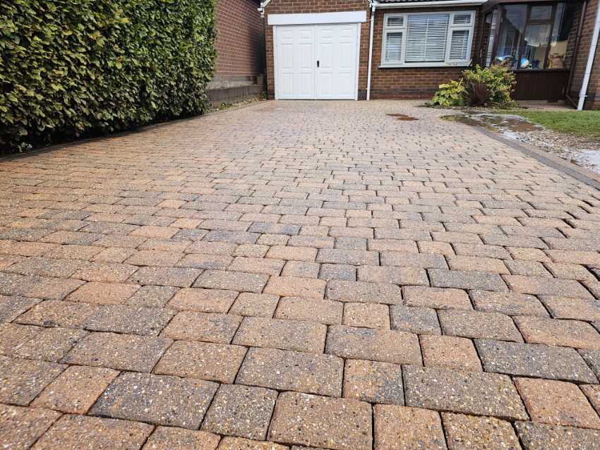 driveway after pressure washing